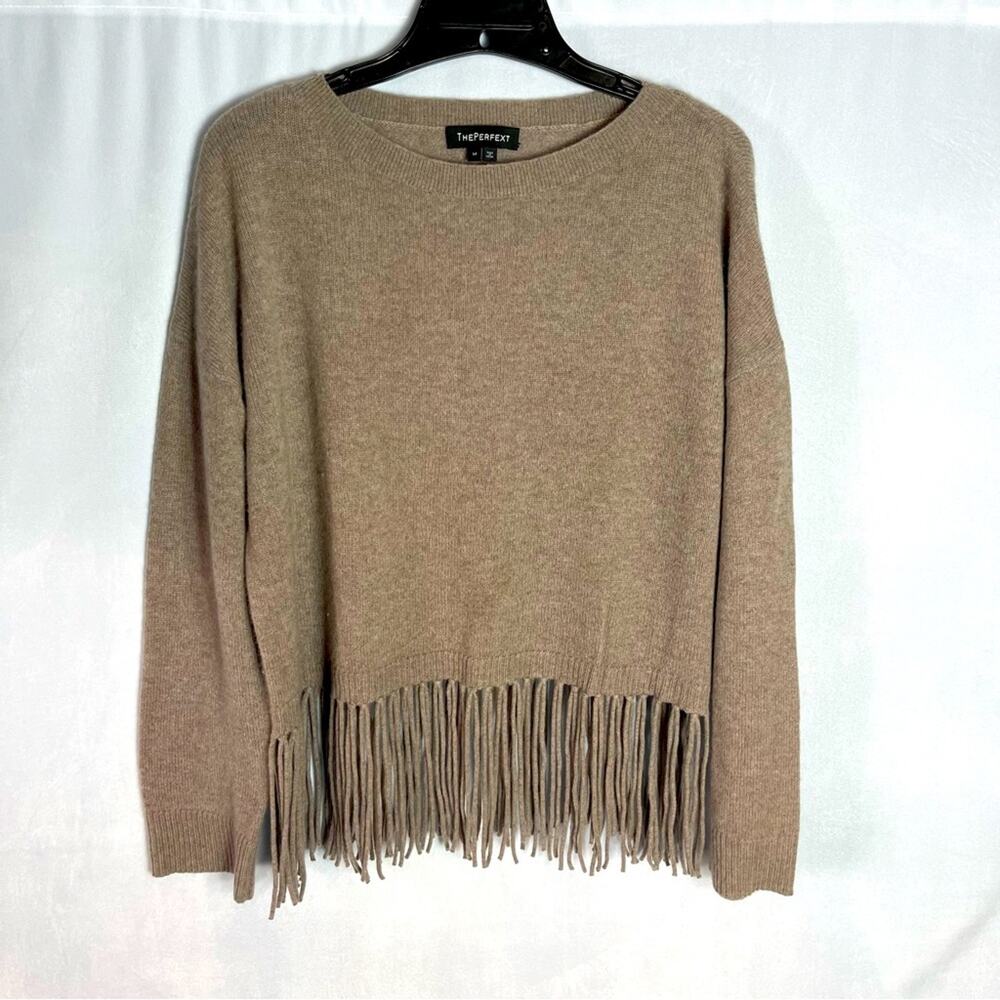 The Perfect Fringe-Hem Sweater - Taupe